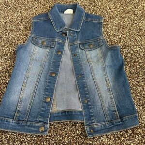 Girls denim vest